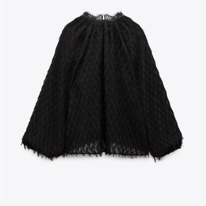 NWOT Zara top size XS feather lace